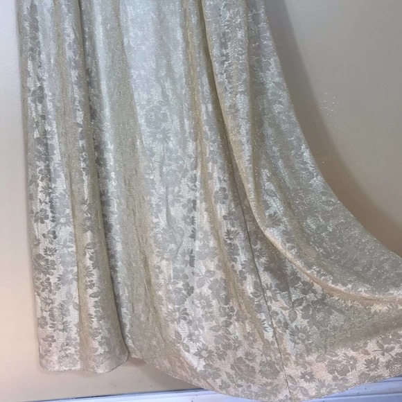 Vintage Scott McClintock Dress Womens 6 Gold Shimmer Formal Maxi Lined - Picture 9 of 10